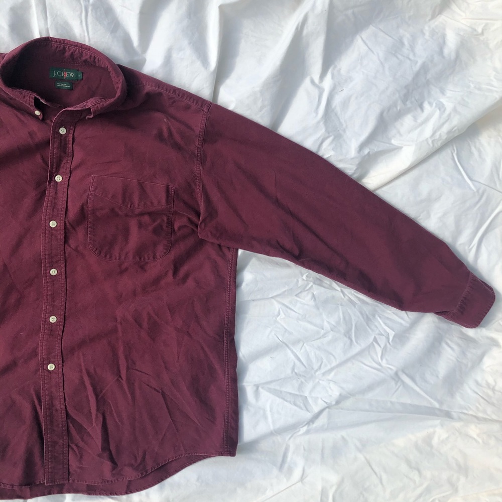 J-Crew Maroon Button-Down - Picture 2 of 3